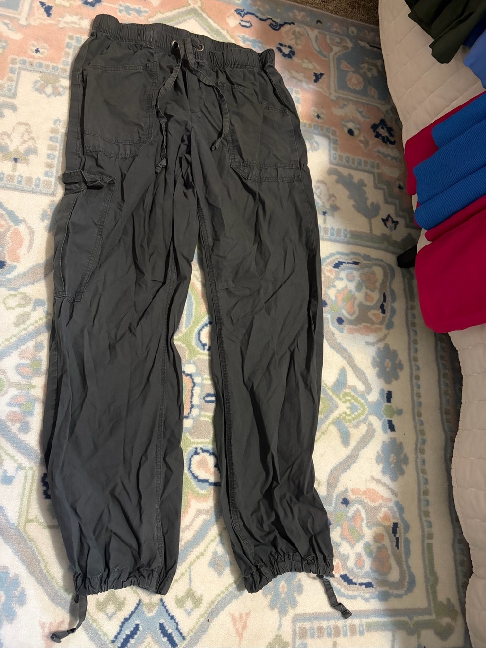 aerie dark grey Drawstring Cargo Joggers